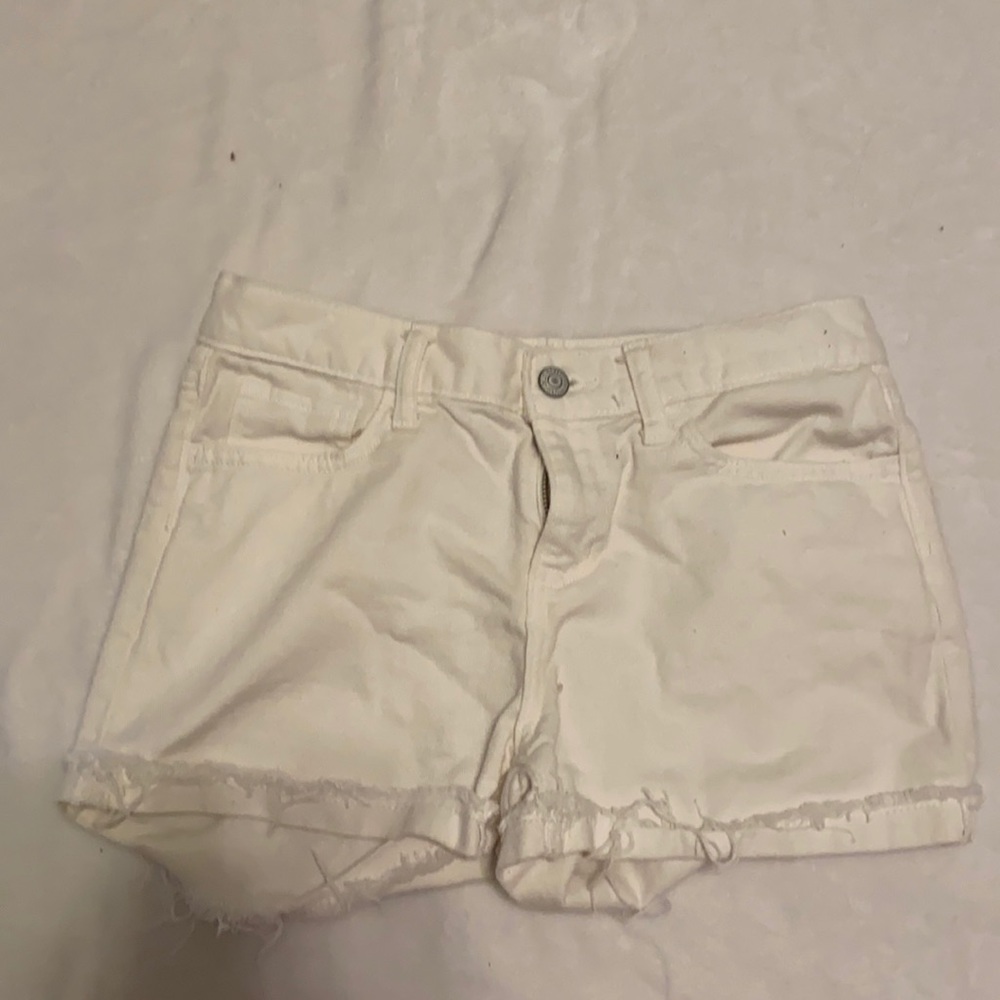 Kids White Jean Shorts